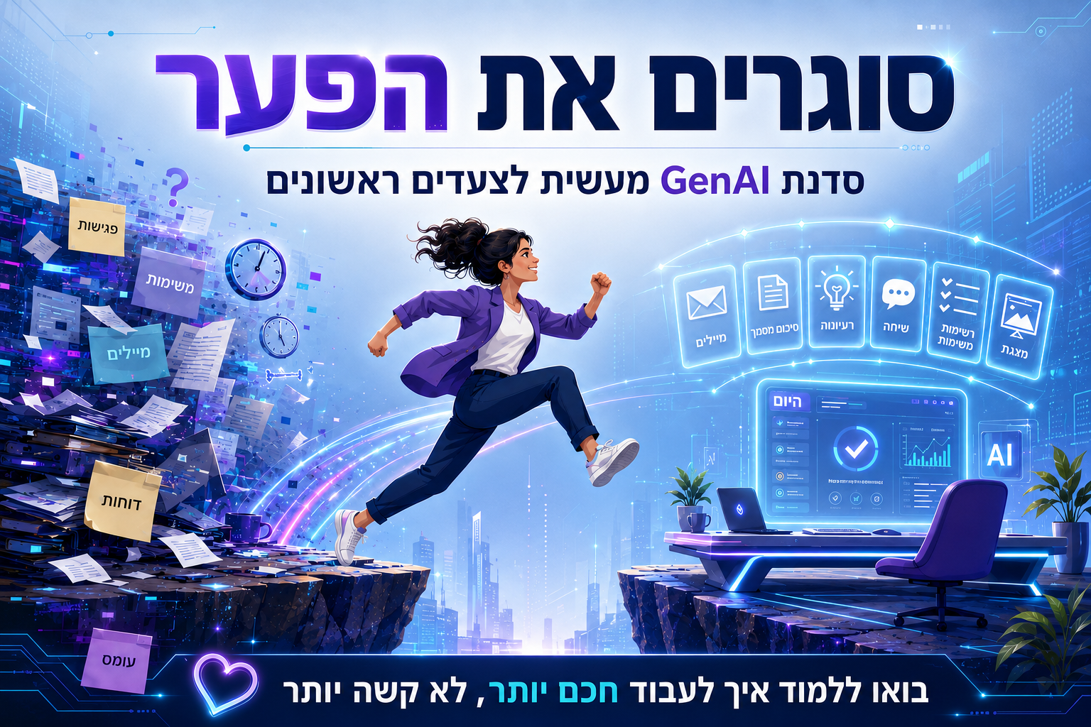 סוגרים את הפער: סדנה מעשית לצעדים ראשונים בכלי AI